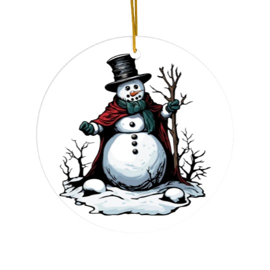 Snowman / Winter / Snowflake / White / Frosti Ceramic Ornaments