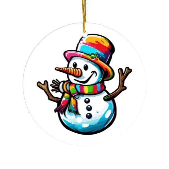 Snowman / Winter / Snowflake / White / Frosti Ceramic Ornaments