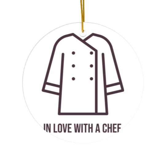 In love with a chef Ceramic Ornaments