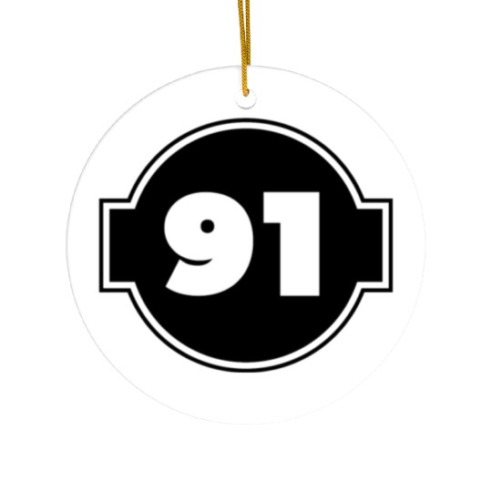 Congratulations Today 91 Years Old - Ninety-Nine Ceramic Ornaments