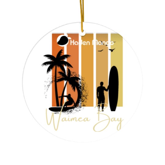 Waimea Bay Haden Mango Style Ceramic Ornaments