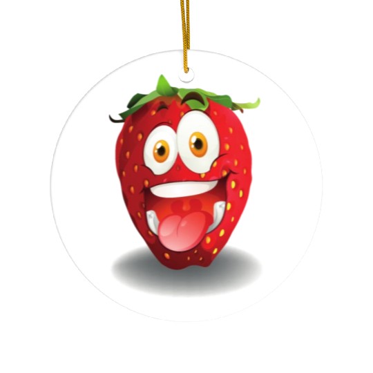 Strawberry Ceramic Ornaments