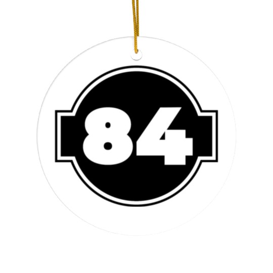 Congratulations 84 Years Old - Number Eighty-Four Ceramic Ornaments
