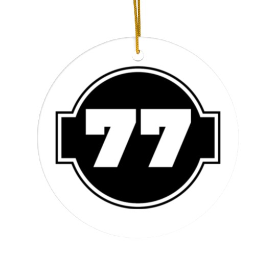 Congratulations 77 Years - Number Seventy-Seven Ceramic Ornaments