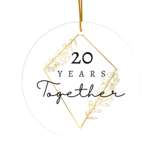 Congratulations 20 Years Together / Twenty Ceramic Ornaments