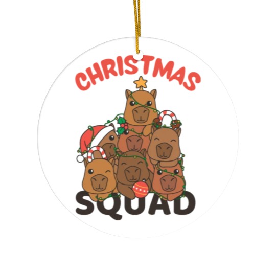 Capybara Christmas Tree Christmas Squad Capybaras Ceramic Ornaments