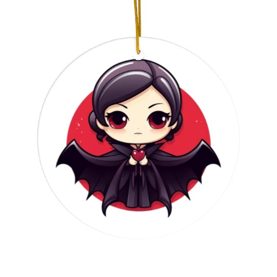 Vampire in love Halloween Ceramic Ornaments