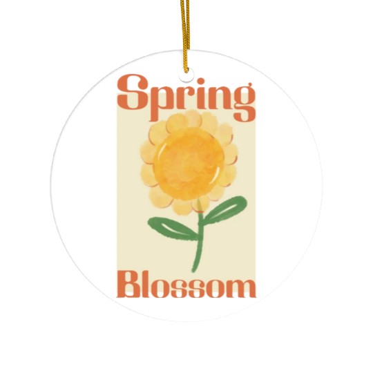 Sunflower Spring Blossom Ceramic Ornaments