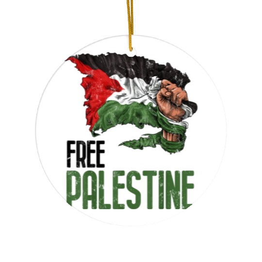 FREE PALESTINE FLAG GAZA Ceramic Ornaments