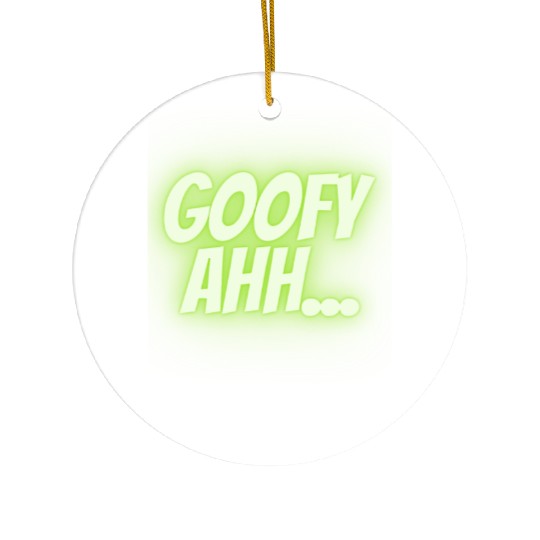 Gooeey Green Goofy Ahh Ceramic Ornaments