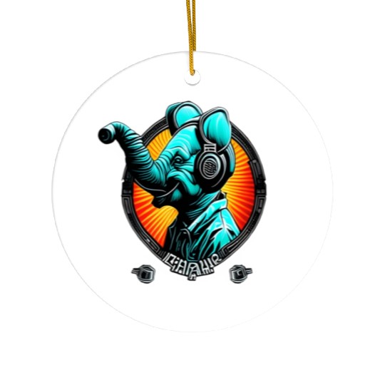 Colorful elephant face Ceramic Ornaments