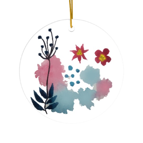 Water Color Ceramic Ornaments