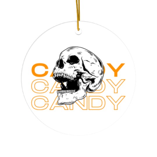 Candy Candy Candy Skull Ceramic Ornaments