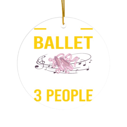 3 People Ballet Ballerina Ceramic Ornaments