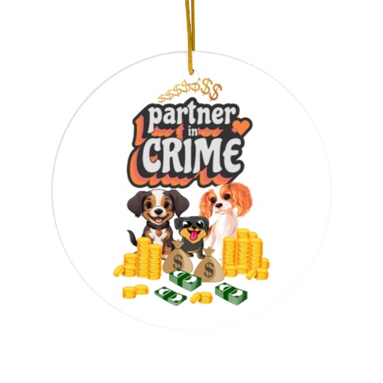 Partner In Crime Ceramic Ornaments