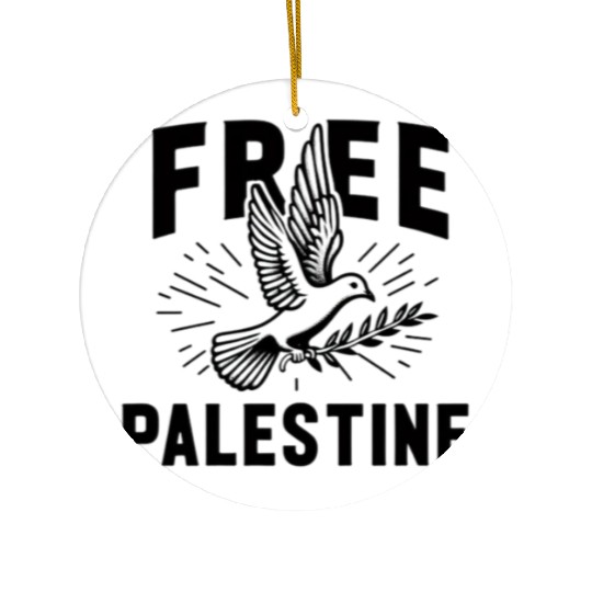 FREE PALESTINE, FREE GAZA PALESTINE. Ceramic Ornaments