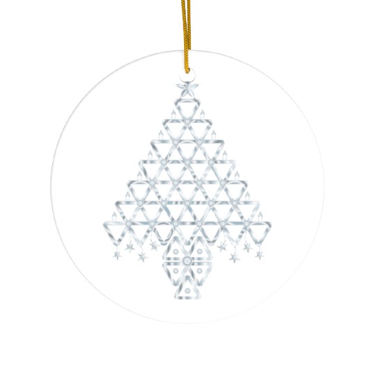 Silver Christmas Symbolic tree Ceramic Ornaments