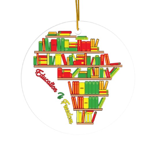 Education Is Freedom Juneteenth Reading Book Lover Ceramic Ornaments
