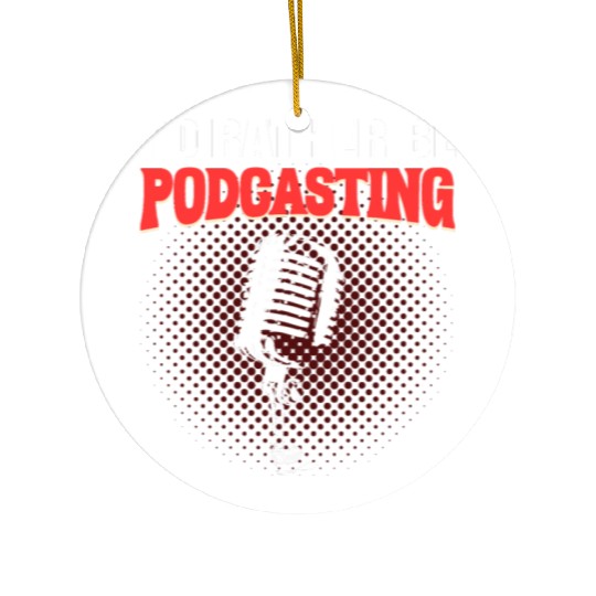 Podcast Microphone Podcast Editor Ceramic Ornaments
