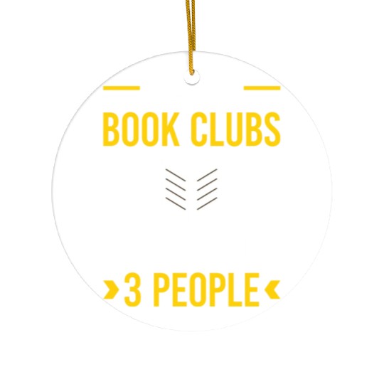 3 People Book Club Read Reader Reading Books Ceramic Ornaments