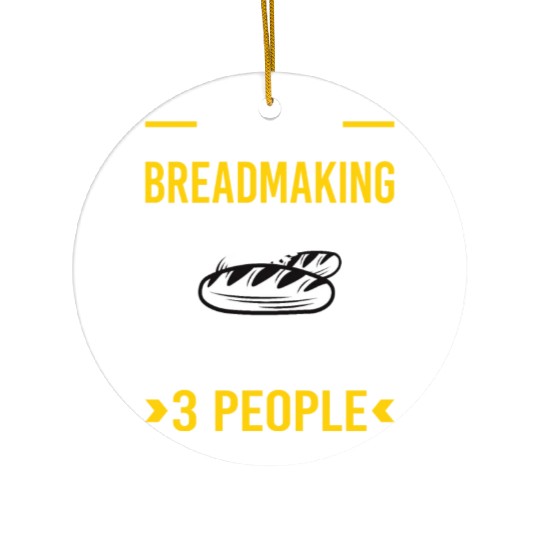 3 People Breadmaking Bread Making Ceramic Ornaments