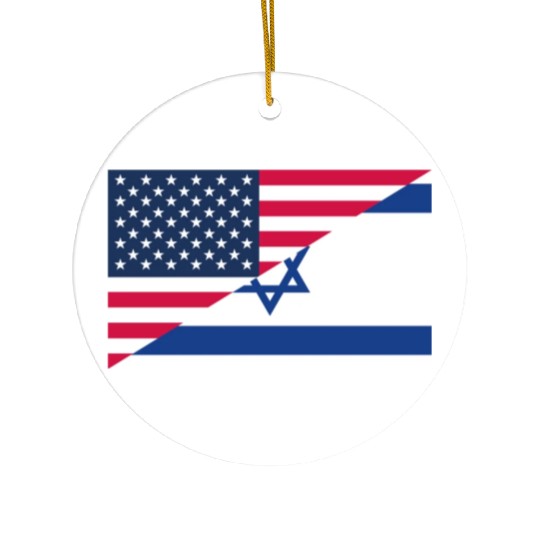 Israel USA flag flags Ceramic Ornaments