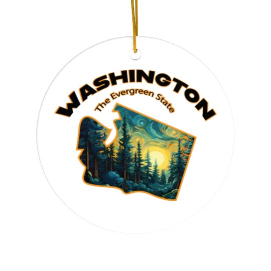 Washington Wildlife - evergreen Ceramic Ornaments