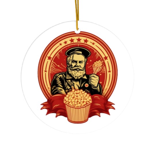 Popcorn Communist Propaganda #1 Ceramic Ornaments