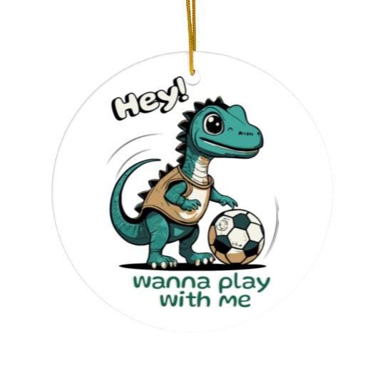 Green baby dino Ceramic Ornaments