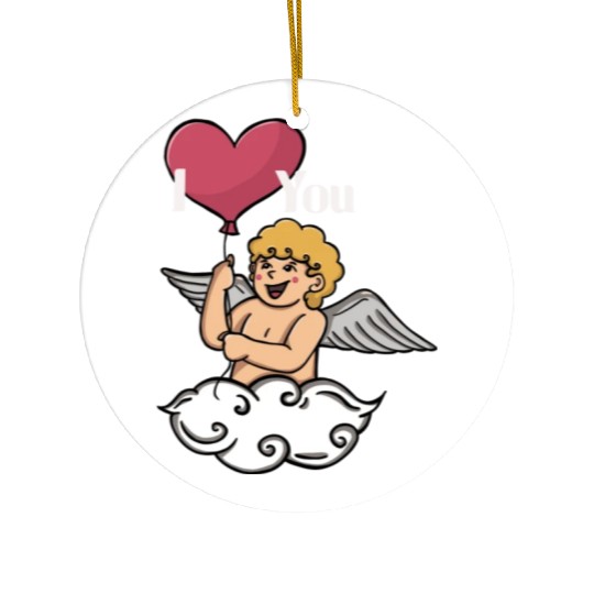 Cupid And Love Balloon Ceramic Ornaments