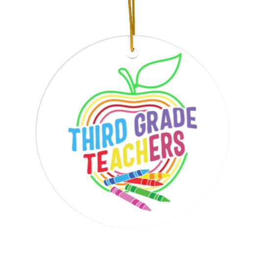 Teacher Ceramic Ornaments, Dream Team Aka Third Grade