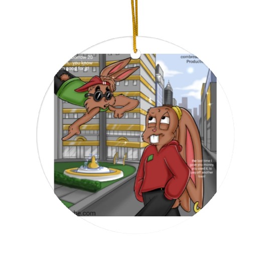 Eddie Cotton-tail Ceramic Ornaments