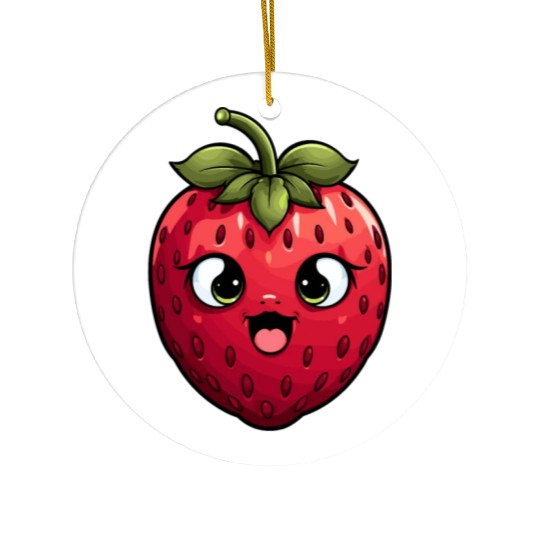 Cute Funny Strawberry Summer Kawaii Gift Ceramic Ornaments
