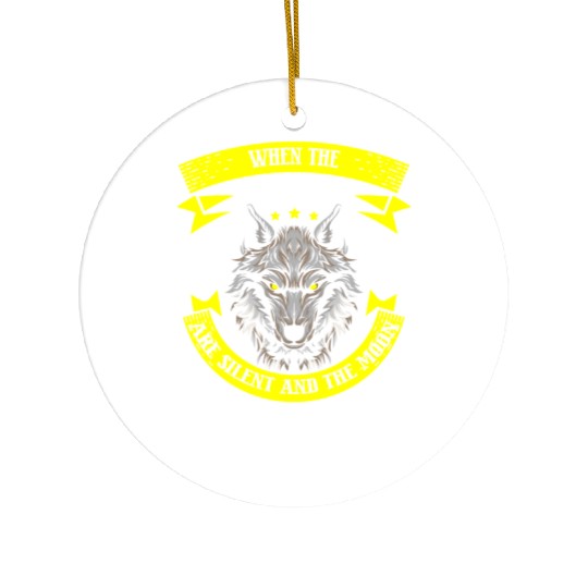 Wolf Pack Wilderness Alpha Ceramic Ornaments