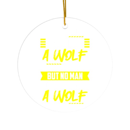 Wolf Mysticism Full Moon Ceramic Ornaments