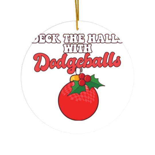 Dodgeball Player Coach Christmas Balls Deck The Ceramic Ornaments