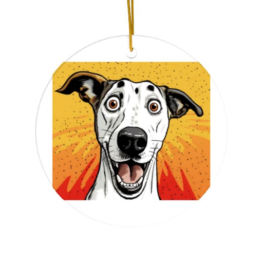 Whippet Face Dog lovers Ceramic Ornaments