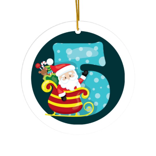 5th Christmas Winter Birthday - NR Five Ceramic Ornaments