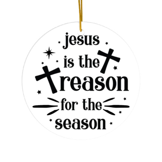 Jesus is the reason for the season Ceramic Ornaments