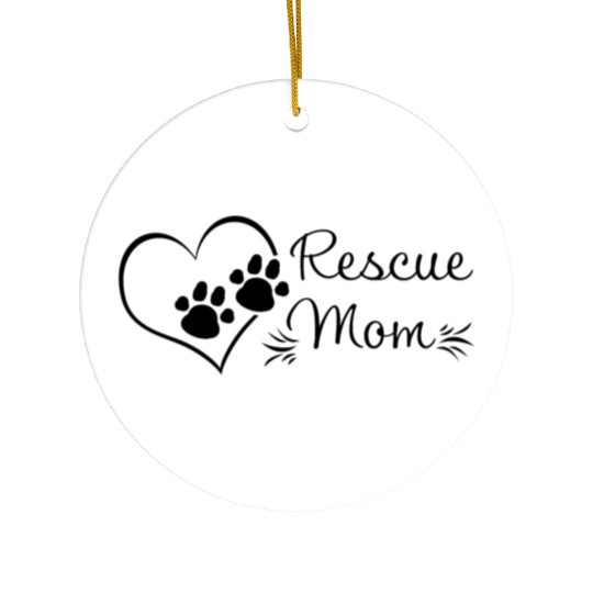 Rescue Mom - Dog Rescue Mom Ceramic Ornaments