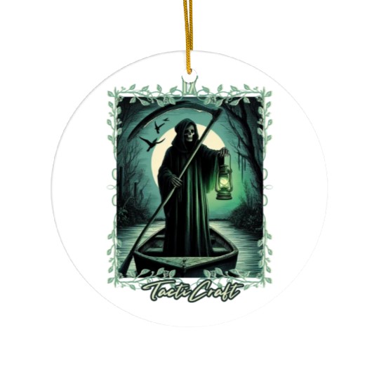 Death's Grim Lantern Tarot on River Styxs Ceramic Ornaments
