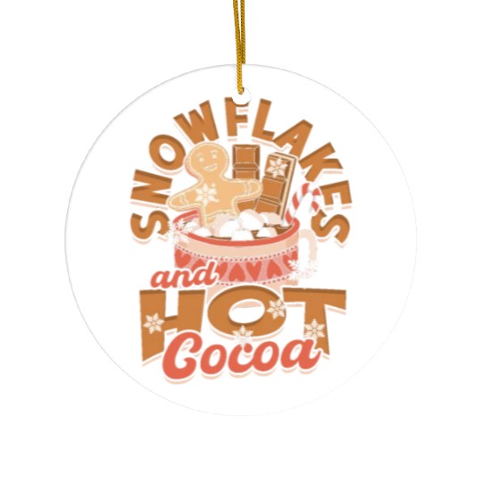 Snowflakes and Hot Cocoa - Snow Ceramic Ornaments