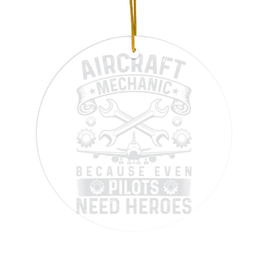 Airplane Mechanic Funny Aviation Technician Ceramic Ornaments