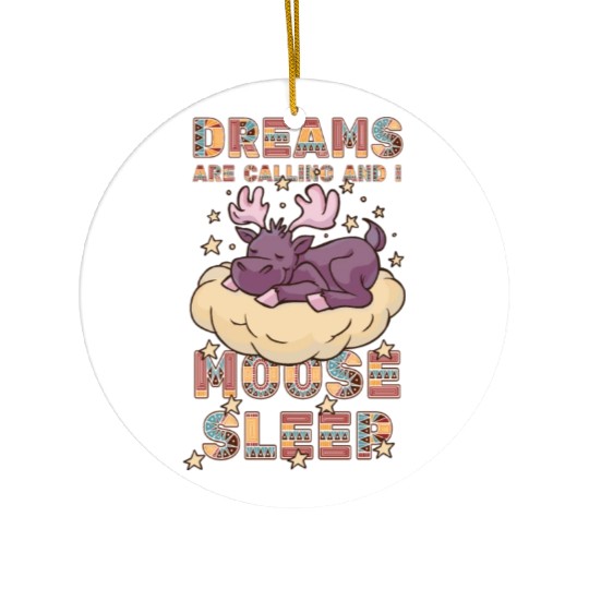 Dreams Are Calling Youth Cute Moose Ceramic Ornaments
