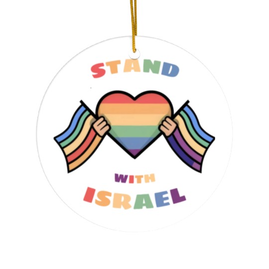 LGBTQ community STANDS WITH ISRAEL Ceramic Ornaments