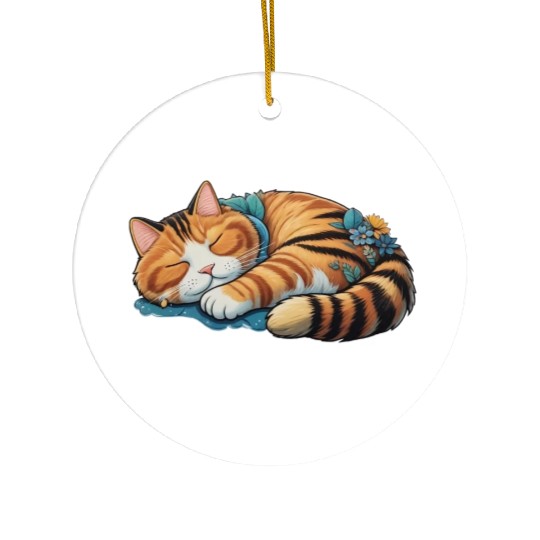 Cat Nap Expert Ceramic Ornaments