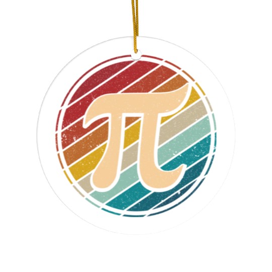 Happy Pi Day Mathematic Math Teacher Vintage Retro Ceramic Ornaments
