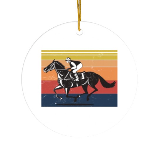 Weekend Forecast Horse Racing Ceramic Ornaments