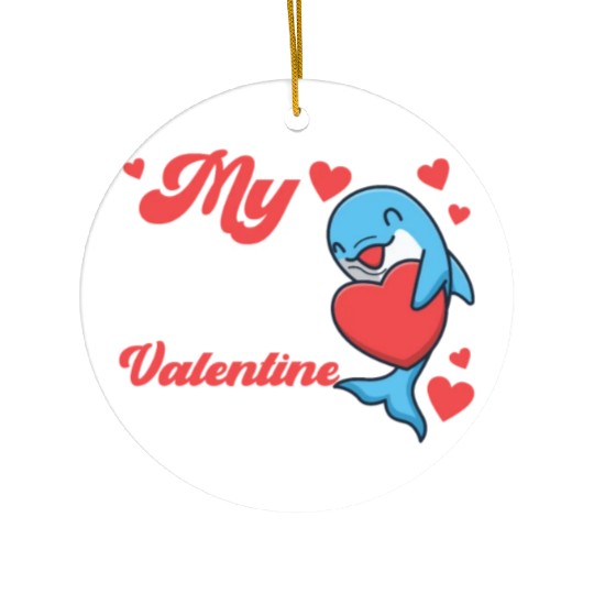 Dolphin Valentines Day My Dolphin Ceramic Ornaments