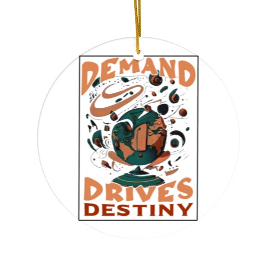 demand drives destiny Ceramic Ornaments